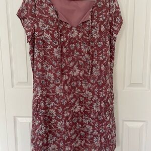 Floral Burgundy Dress
